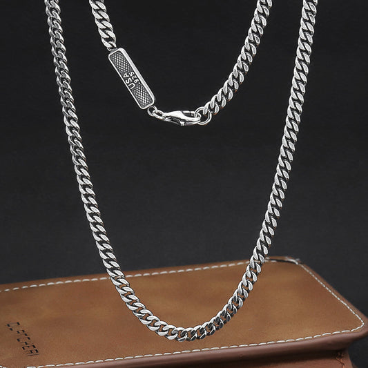 Oxidized Cuban - 925 Silver